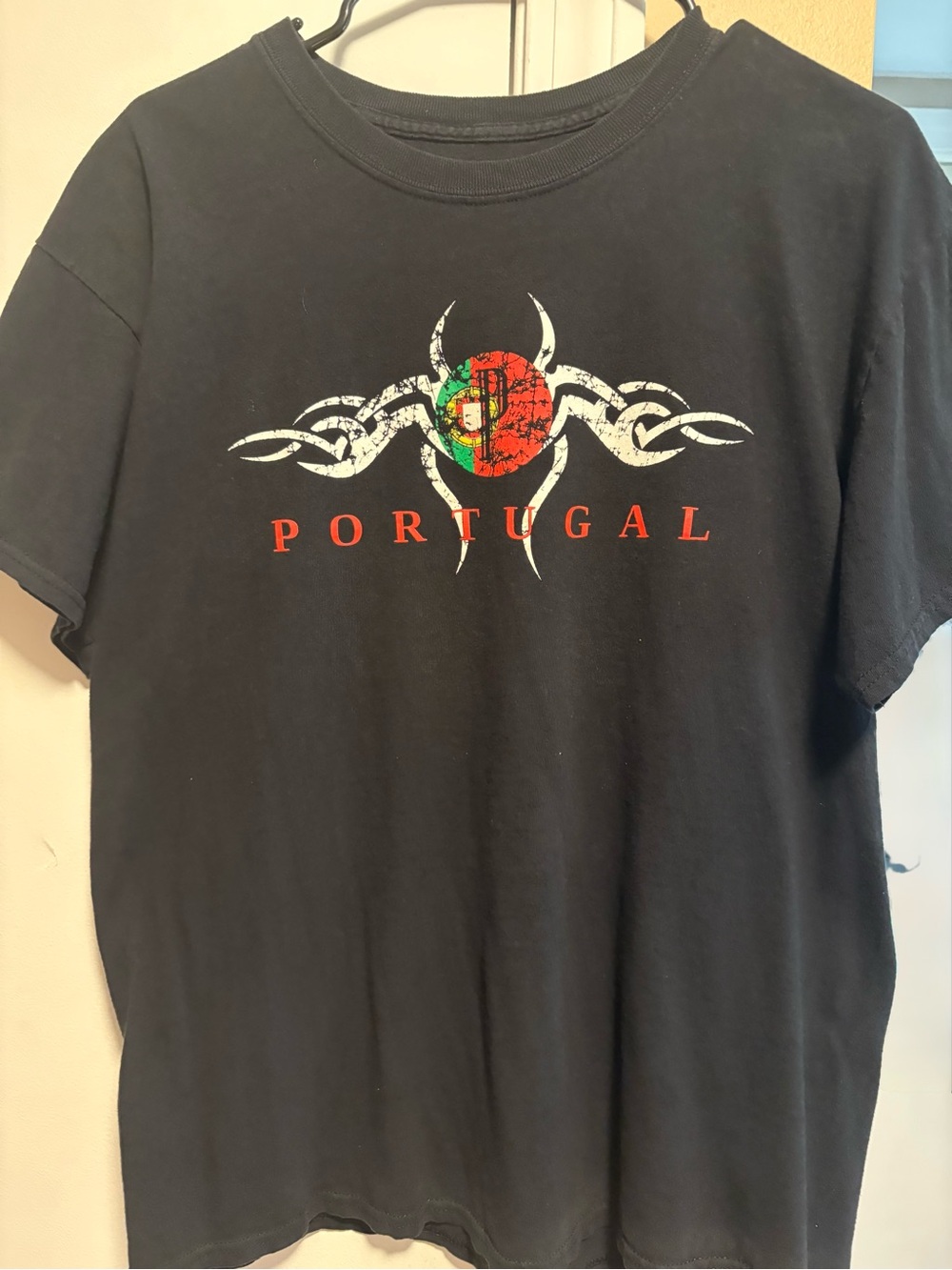 Portugal Graphic Black Crewneck T-Shirt